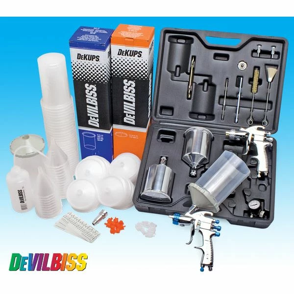 Wholesale ๐ Devilbiss Spray Paint 2 Gun Kit & DeKups System ๐ 1 Wholesale ๐ Devilbiss Spray Paint 2 Gun Kit & DeKups System ๐