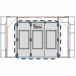 Best deal 🎁 Tuxedo Distributors Side Down Draft Paint Booth Tri-Fold Drive-Thru Door Kit Assembly PSB-SDD-TF-DTD ❤️