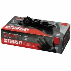 Top 10 🌟 GRIP 5-MIL VINYL-NITRILE BLEND GLOVES BLACK 100 BOX 🧨